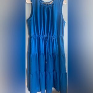 Calvin Klein Electric Blue Textured Dress